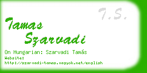 tamas szarvadi business card